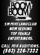 Boom Boom Room Hiring - 503-226-7332