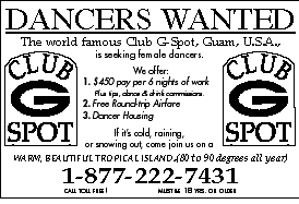 Club G-Spot Hiring (Guam) - 877-222-7431