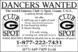 Club G Spot, Guam - Hiring - 877-222-7431